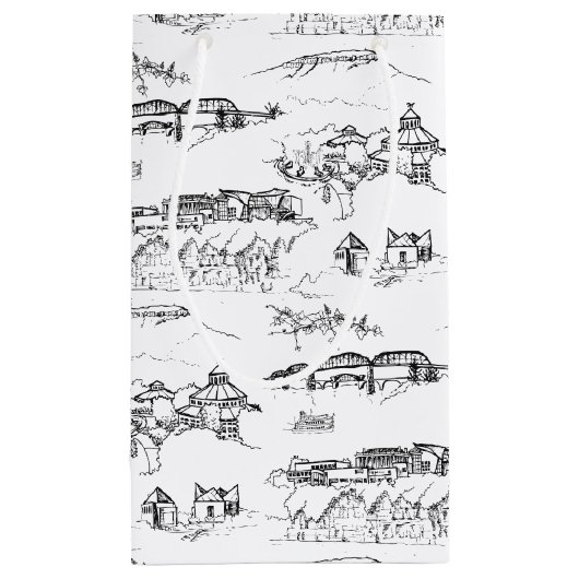 Chattanooga Toile Black en White Klein Cadeauzakje (Achterkant)