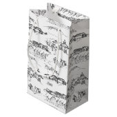 Chattanooga Toile Black en White Klein Cadeauzakje (Achterkant Gekanteld)