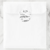 Chattanooga Toile Black en White Ronde Sticker (Tas)