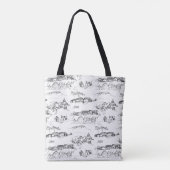 Chattanooga Toile Black en White Tote Bag (Achterkant)
