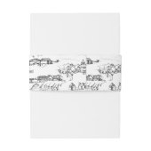 Chattanooga Toile Black en White Uitnodigingen Wikkel (Achterkant Voorbeeld)