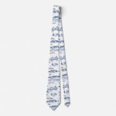 Chattanooga Toile Blue Stropdas (Voorkant)