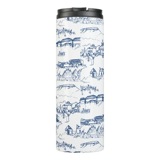 Chattanooga Toile Blue Thermosbeker (Achterkant)