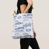 Chattanooga Toile Blue Tote Bag (Dichtbij)