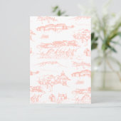Chattanooga Toile Blush Color Sample Bedankkaart (Staand voorkant)