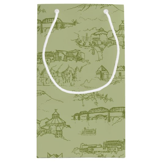 Chattanooga Toile Green Klein Cadeauzakje (Achterkant)