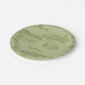 Chattanooga Toile Green Papieren Bordje (Gekanteld)