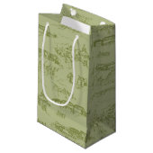 Chattanooga Toile Groen Klein Cadeauzakje (Voorkant Gekanteld)