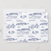Chattanooga Toile Navy en White Save the Date (Achterkant)