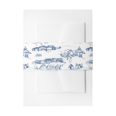 Chattanooga Toile Navy en Wit Uitnodigingen Wikkel (Voorkant Voorbeeld)