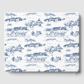 Chattanooga Toile Navy en Witte Huwelijk Gastenboek (Achterkant)