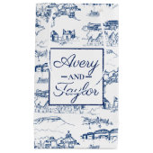 Chattanooga Toile Navy en Witte Huwelijk Klein Cadeauzakje (Voorkant)