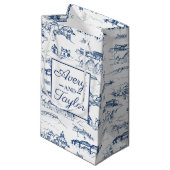 Chattanooga Toile Navy en Witte Huwelijk Klein Cadeauzakje (Voorkant Gekanteld)