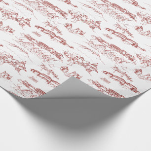 Chattanooga Toile Red Cadeaupapier
