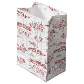 Chattanooga Toile Red en White Medium Cadeauzakje (Voorkant Gekanteld)