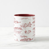 Chattanooga Toile Red en White Mok (Midden)