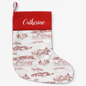 Chattanooga Toile Red Kleine Kerstsok (Voorkant)