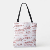 Chattanooga Toile Red Tote Bag (Achterkant)