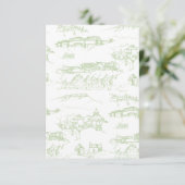 Chattanooga Toile Sage Color Sample Bedankkaart (Staand voorkant)