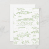 Chattanooga Toile Sage Color Sample Bedankkaart (Voorkant / Achterkant)