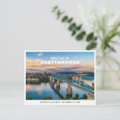 Chattanooga Trouw Save the Date Briefkaart (Staand voorkant)
