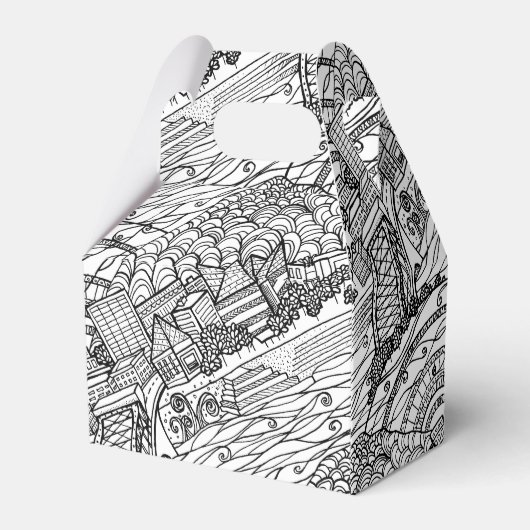 Chattanooga Whimsy Black and White Bedankdoosjes (Achterkant)