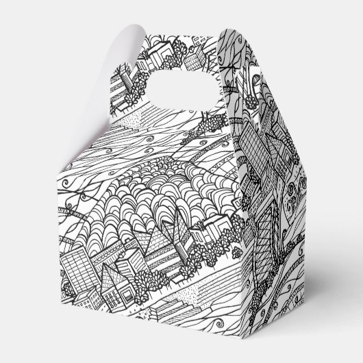 Chattanooga Whimsy Black and White Bedankdoosjes (Voorkant Zijde)