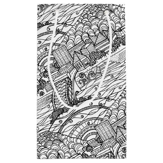 Chattanooga Whimsy Black and White Klein Cadeauzakje (Achterkant)