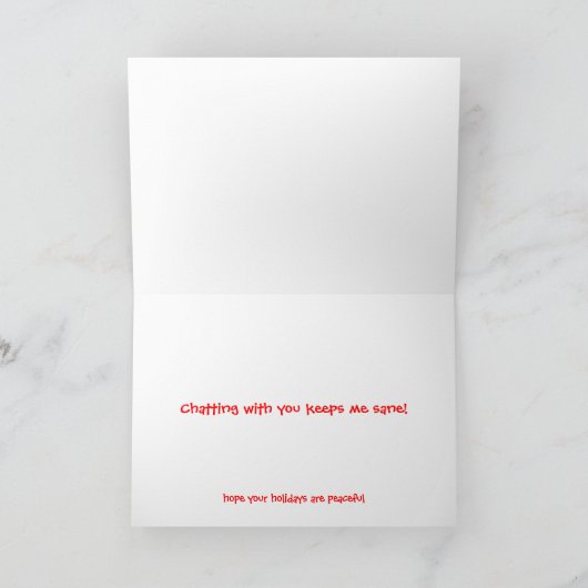 Chatten Feestdagen Kaart (Binnen)