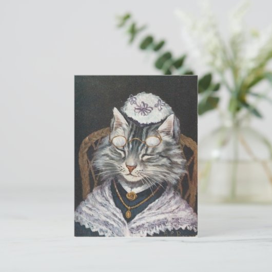 Chatten met grote mère briefkaart (Staand voorkant)