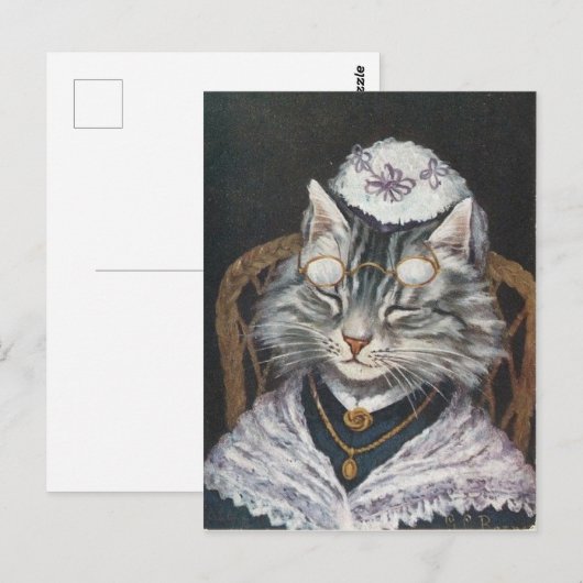 Chatten met grote mère briefkaart (Voorkant / Achterkant)