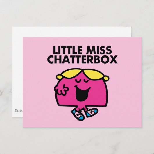 Chatten met Miss Chatterbox Briefkaart (Voorkant / Achterkant)
