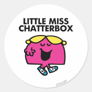 Chatten met Miss Chatterbox Ronde Sticker
