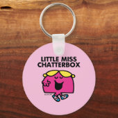 Chatten met Miss Chatterbox Sleutelhanger (Achterkant)
