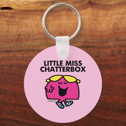 Chatten met Miss Chatterbox Sleutelhanger (Achterkant)