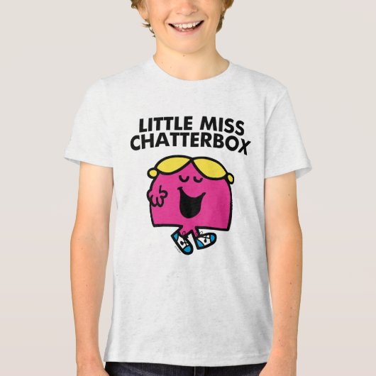 Chatten met Miss Chatterbox Tri-Blend Shirt (Voorkant)