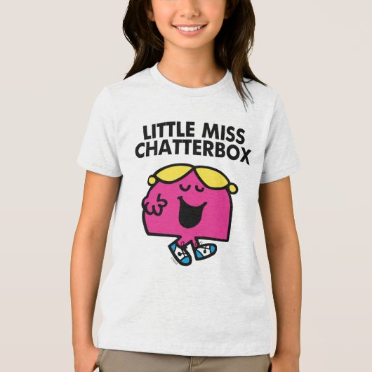 Chatten met Miss Chatterbox Tri-Blend Shirt (Voorkant)