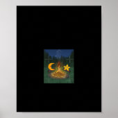 Chatten tussen de maan grafiek poster (Voorkant)