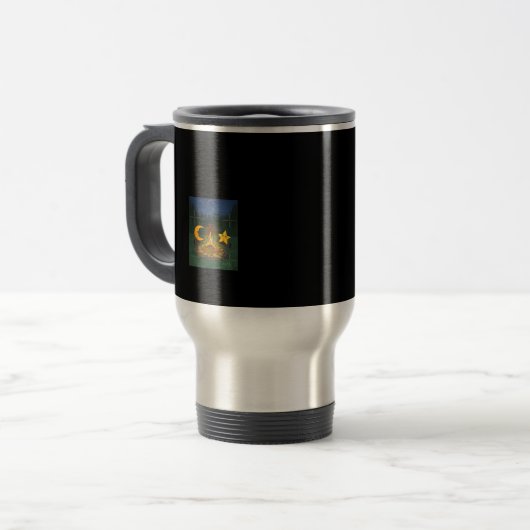 Chatten tussen de maan grafiek reisbeker (Voorkant links)