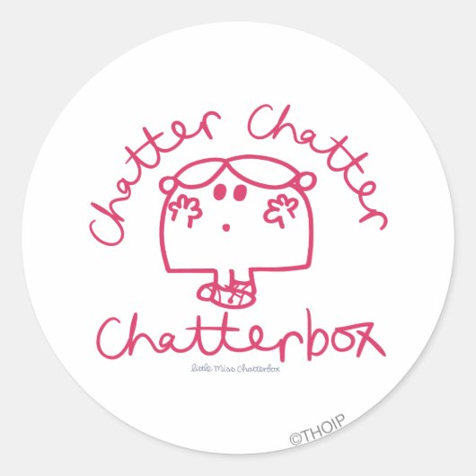 Chatter Chatterbox Ronde Sticker (Voorkant)