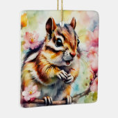 Chattering Spring Chipmunk Keramisch Ornament (Rechts)