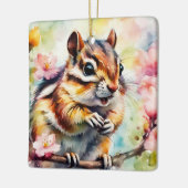 Chattering Spring Chipmunk Keramisch Ornament (Links)