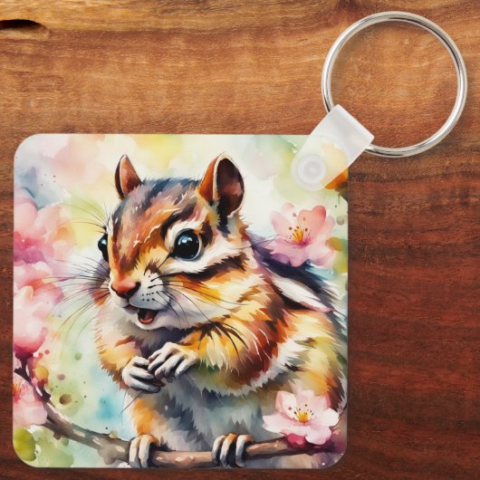 Chattering Spring Chipmunk Sleutelhanger (Achterkant)