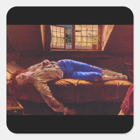 Chatterton' (1856),_Groups and Figures Vierkante Sticker (Voorkant)