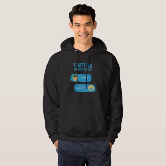 Chatting With My Bestie Artificial Intelligence Hoodie (Voorkant volledig)