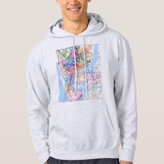 Chattogram Bangladesh City Map Hoodie (Voorkant)