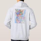 Chattogram Bangladesh City Map Hoodie (Achterkant)