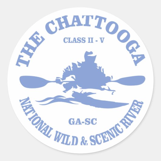 Chattooga NWSR Ronde Sticker (Voorkant)