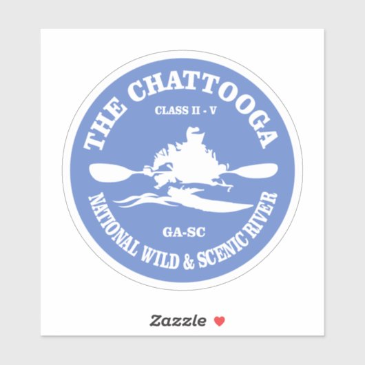 Chattooga River (rd) Sticker (Vel)
