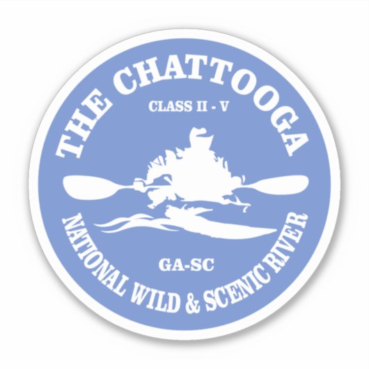 Chattooga River (rd) Sticker (Voorkant)